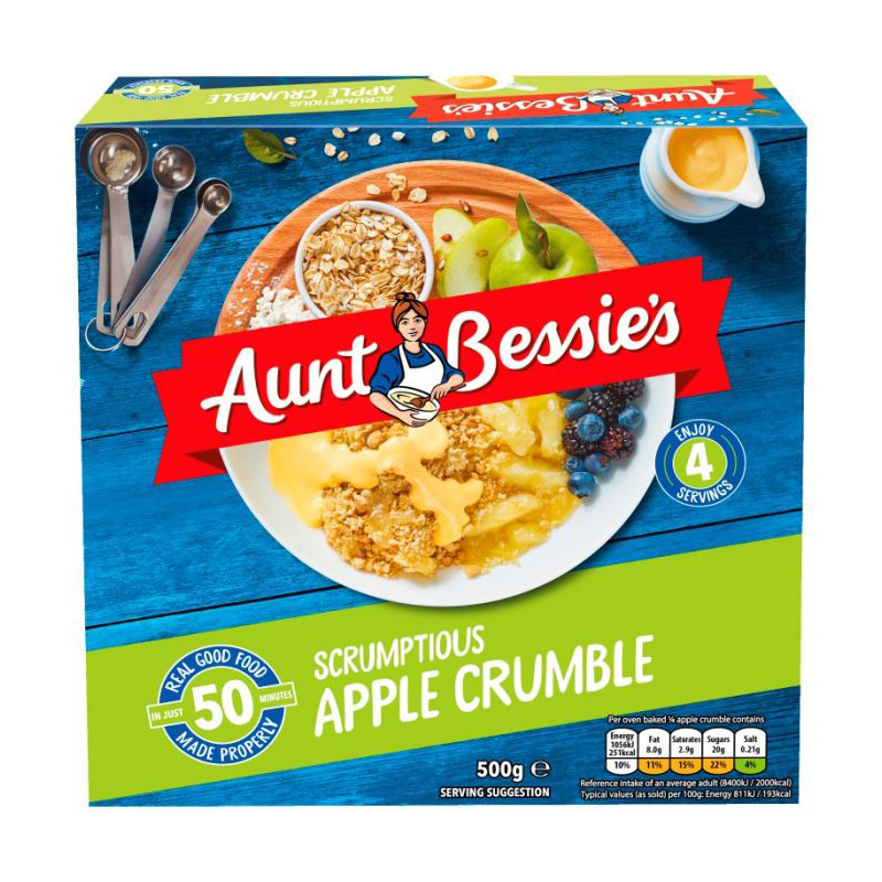 Aunt Bessies Scrumptious Apple Crumble 500g