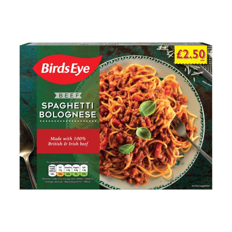 Birds Eye Beef Spaghetti Bolognese 340g PM £2.50