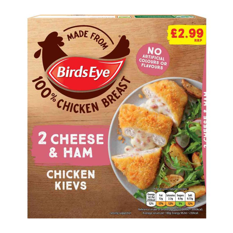 Birds Eye Cheese & Ham Chicken Kiev 204g PM £2.99