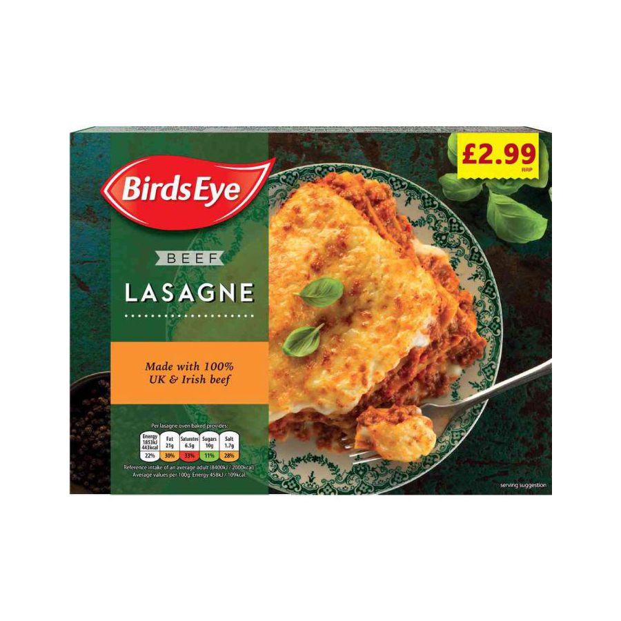 Birds Eye Beef Lasagne 400g PM £2.99