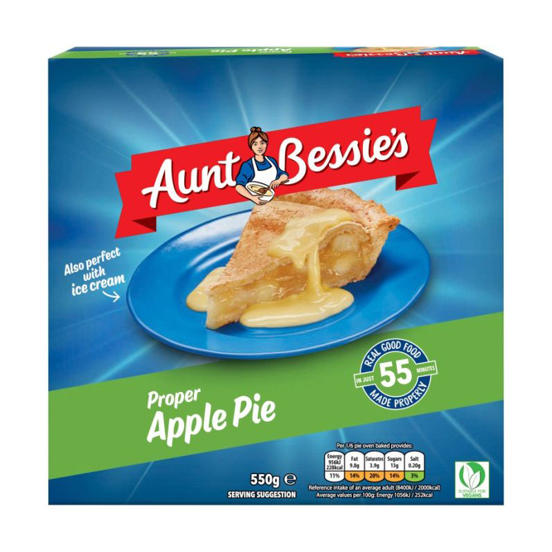 Aunt Bessies Family Apple Pie 550g 