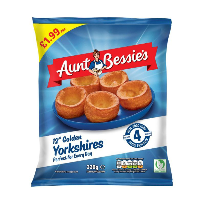 Aunt Bessies Golden Yorkshire Puddings 220g PM £1.99