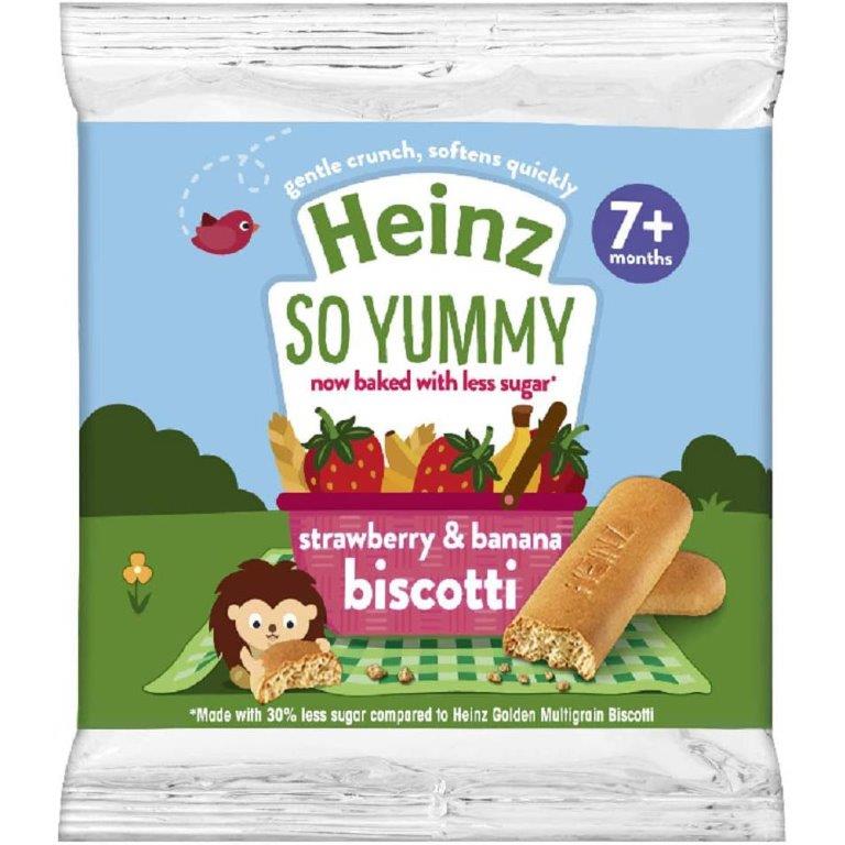 Heinz Biscotti Reduced Sugar Strawberry & Banana 60g 