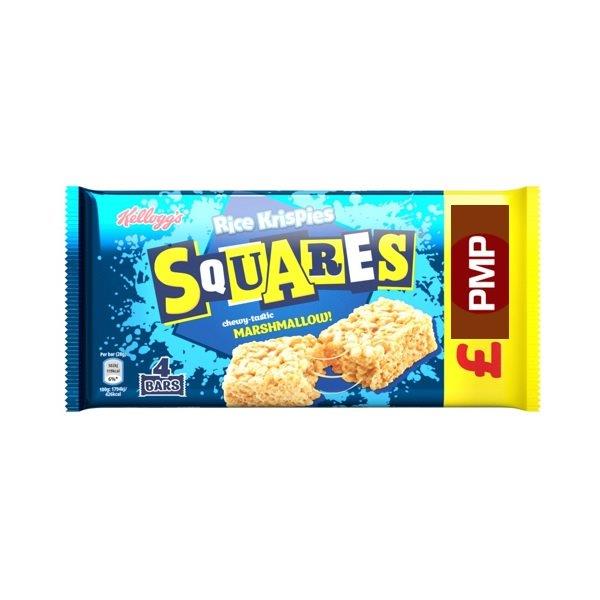 Kelloggs Rice Krispies Squares Marshmallow 4pk (4 x 28g) PM £2.99