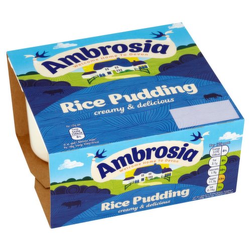 Ambrosia 4pk Creamed Rice Pot (4 x 125g)