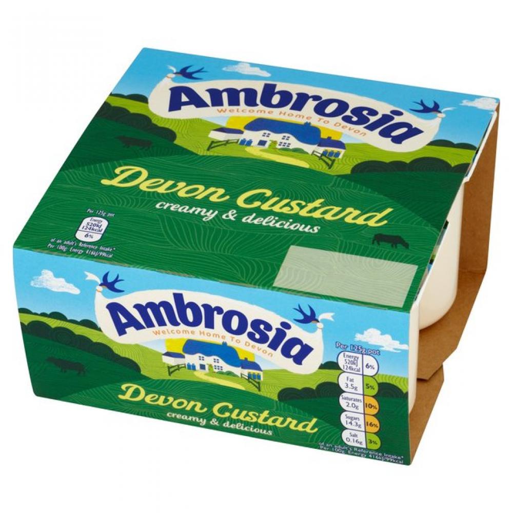 Ambrosia 4pk Custard Pot (4 x 125g)