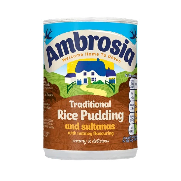 Ambrosia Rice Pudding & Sultanas & Nutmeg Dessert Can 400g