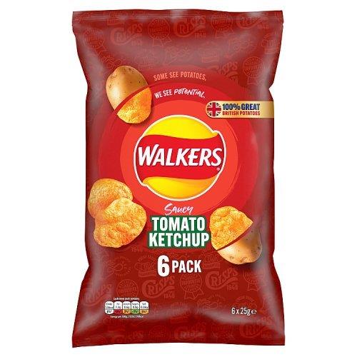 DUNIYA | Walkers Crisps 6pk Tomato Ketchup (6 x 25g) 150g Thumbnail