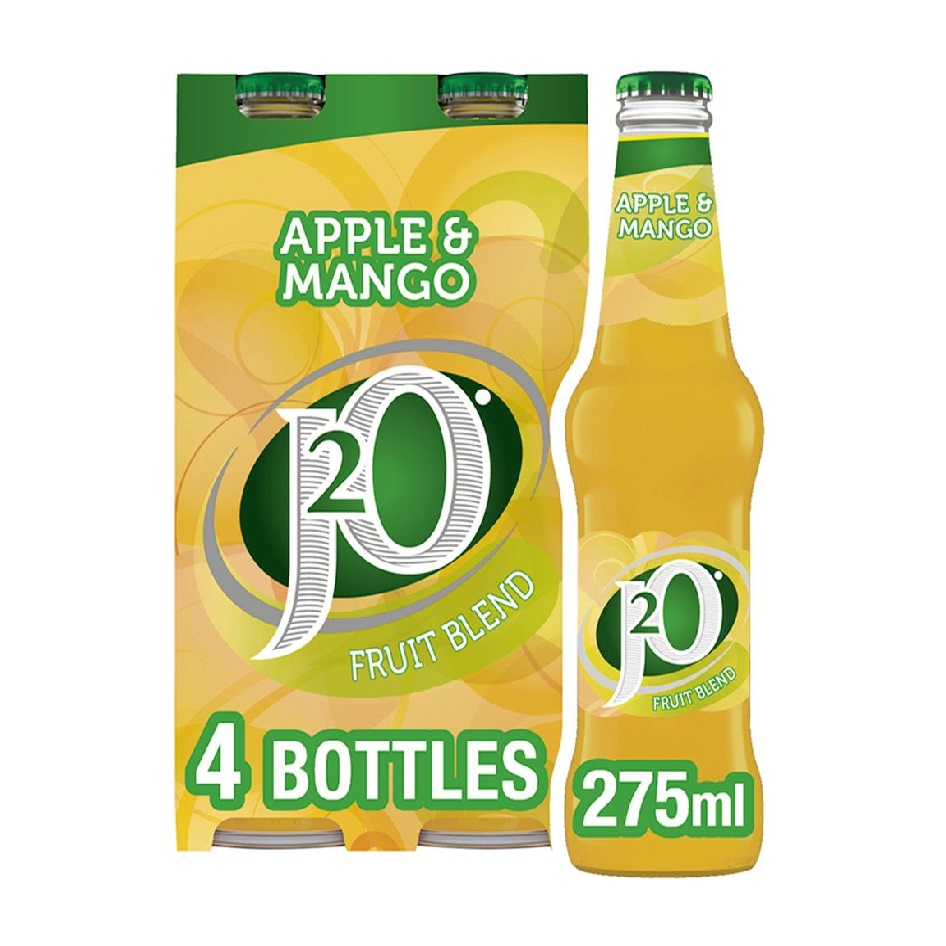 J2O Apple & Mango Glass 4pk (4 x 275ml)