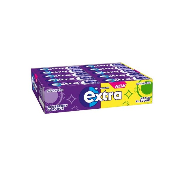 Extra Mixed Apple & Blueberry Sugar Free 10pc 14g 