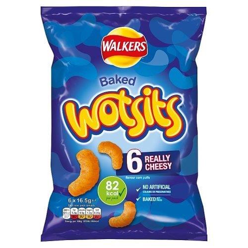 Walkers Wotsits Snacks Really Cheesy 6pk (6 x 16g)