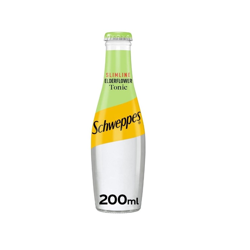 Schweppes Slimline Tonic Water & Elderflower Glass 200ml