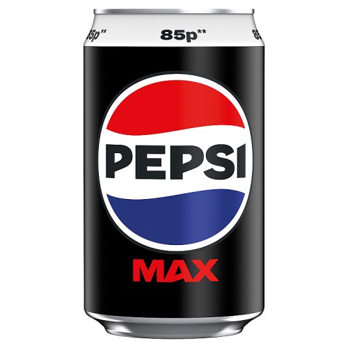 Pepsi Max Can 330ml PM 75p