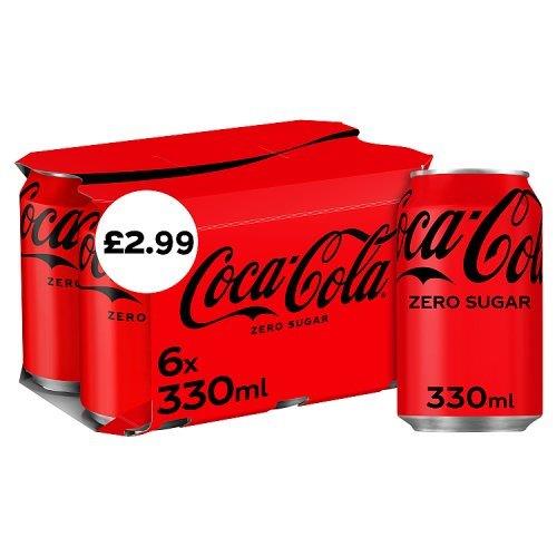 Coca Cola Zero 6pk (6 x 330ml) PMP