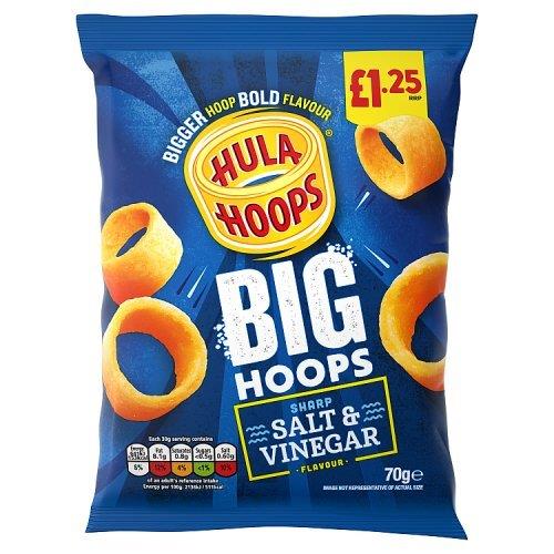 DUNIYA | Hula Hoops Big Salt & Vinegar PM £1.25 70g Thumbnail