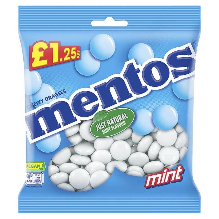 Mentos Bag Mint PM £1.25 135g (Vegan)