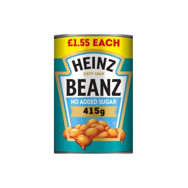 Heinz Baked Beans No Added Sugar PM £1.55 415g 