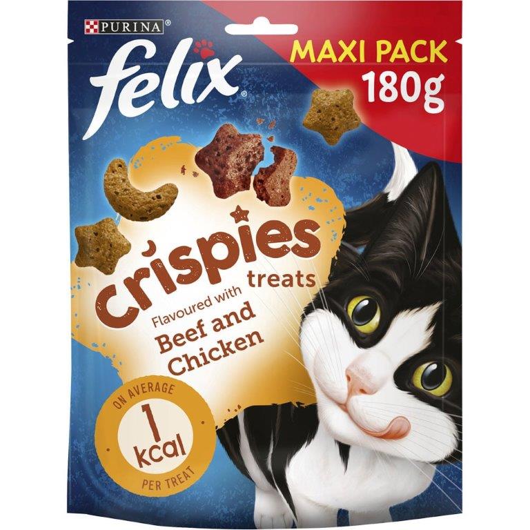 Felix Crispies Treats Beef & Chicken 180g