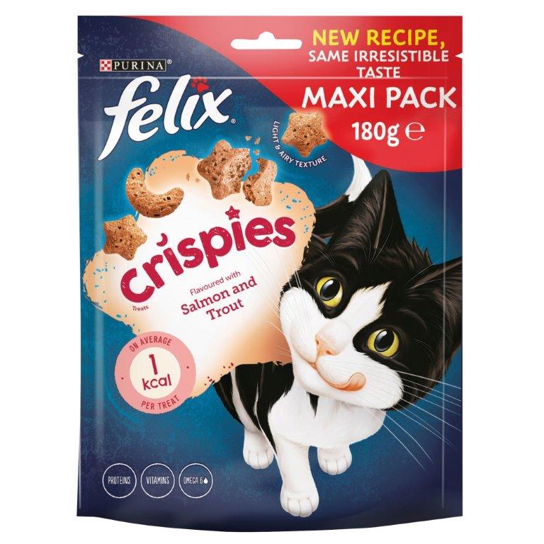 DUNIYA | Felix Crispies Salmon & Trout Cat Treats 180g Thumbnail