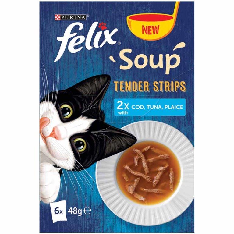 Felix Soup Tender Strips Fish Selection (6 × 48g)