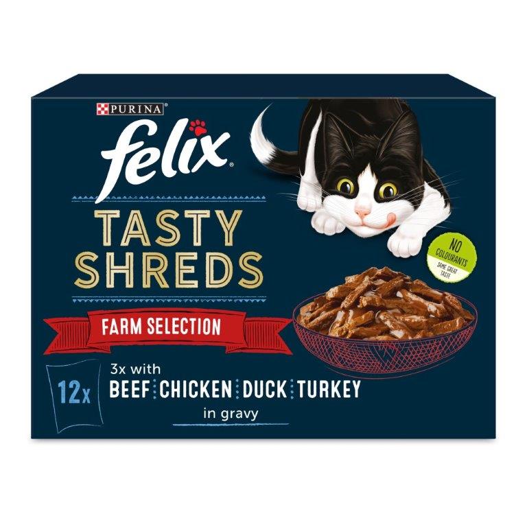 Felix Tasty Shreds Farm Selection Gravy (12 x 80g)