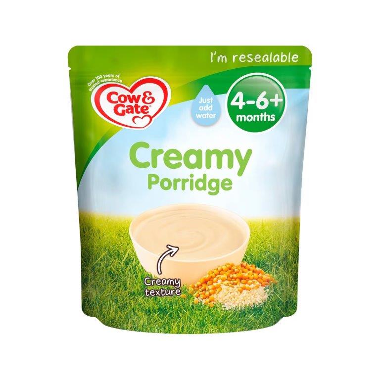 Cow & Gate Creamy Porridge Baby Food 4-6M Cereal 125g