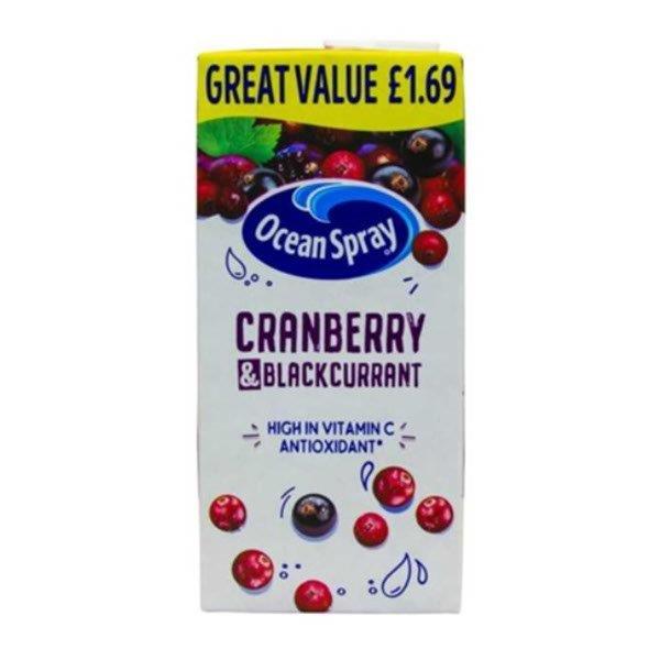 Ocean Spray Cranberry & Blackcurrant PM £1.69 1Ltr