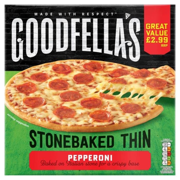 Goodfellas Thin Crust Pepperoni Pizza 332g PM £2.99