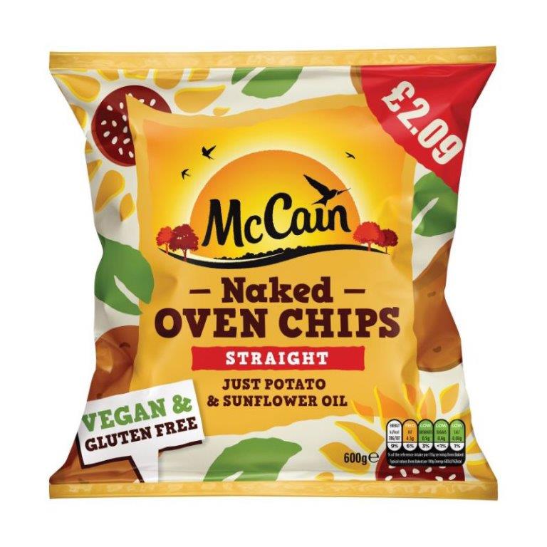 McCain Naked Straight Cut Oven Chips 600g PM £2.09