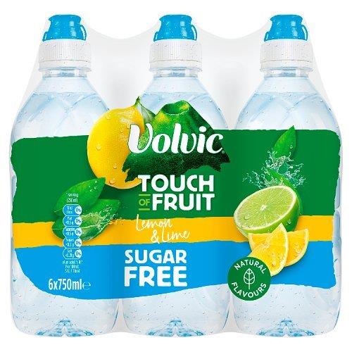 Volvic Touch Of Fruit Sugar Free Lemon & Lime 750ml