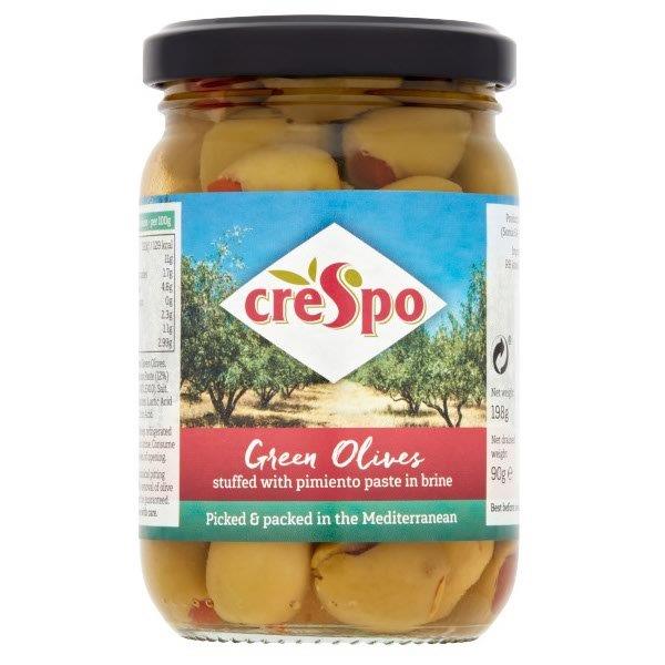 Crespo Green Olives Stuffed With Pimento 198g