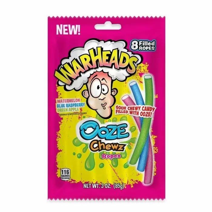 Warheads Sour Ooze Chewz Ropes Bag 85g