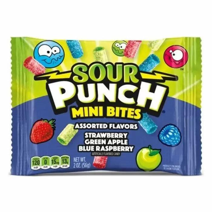 Sour Punch Mini Bites Assorted Bag 57g
