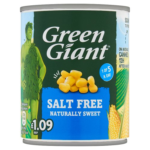 Green Giant Salt Free Sweetcorn PM £1.09 198g
