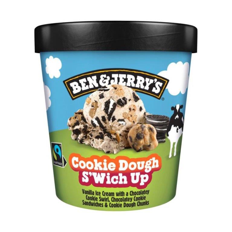 Ben & Jerrys Cookie Dough Swich Up Ice Cream 465ml