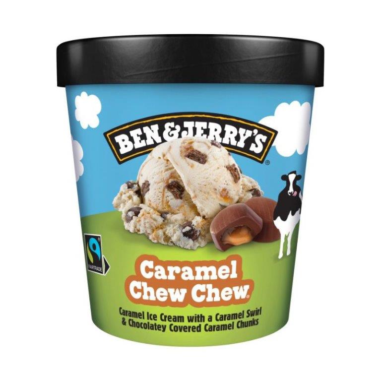 Ben & Jerrys Caramel Chew Chew Ice Cream 465ml