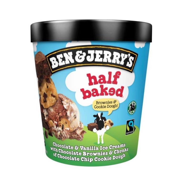 Ben & Jerrys Half Baked Ice Cream 465ml