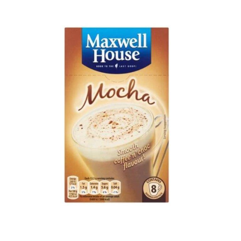 Maxwell House Mocha Instant Coffee Sachets (8 x 13.5g) 108g