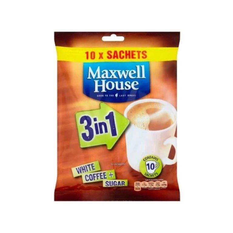 Maxwell House Instant 3in1 Coffee Sachets (10 x 15.2g) 152g