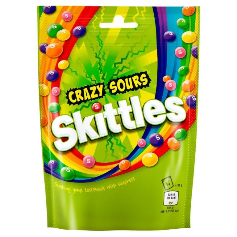 Skittles Pouch Crazy Sours 136g
