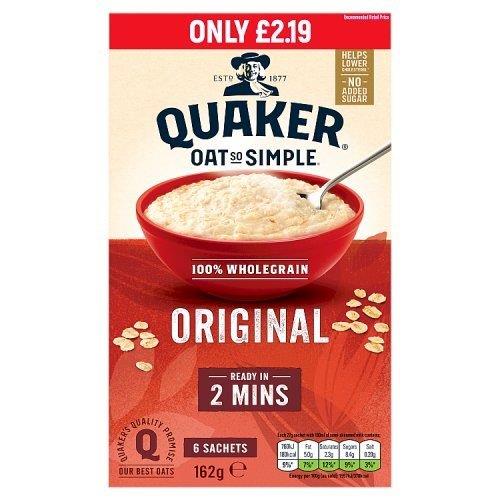 Quaker Oats So Simple Original 6 Sachets PM £2.19 37g