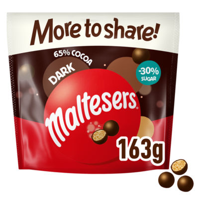 Maltesers Dark Chocolate More To Share Pouch 163g