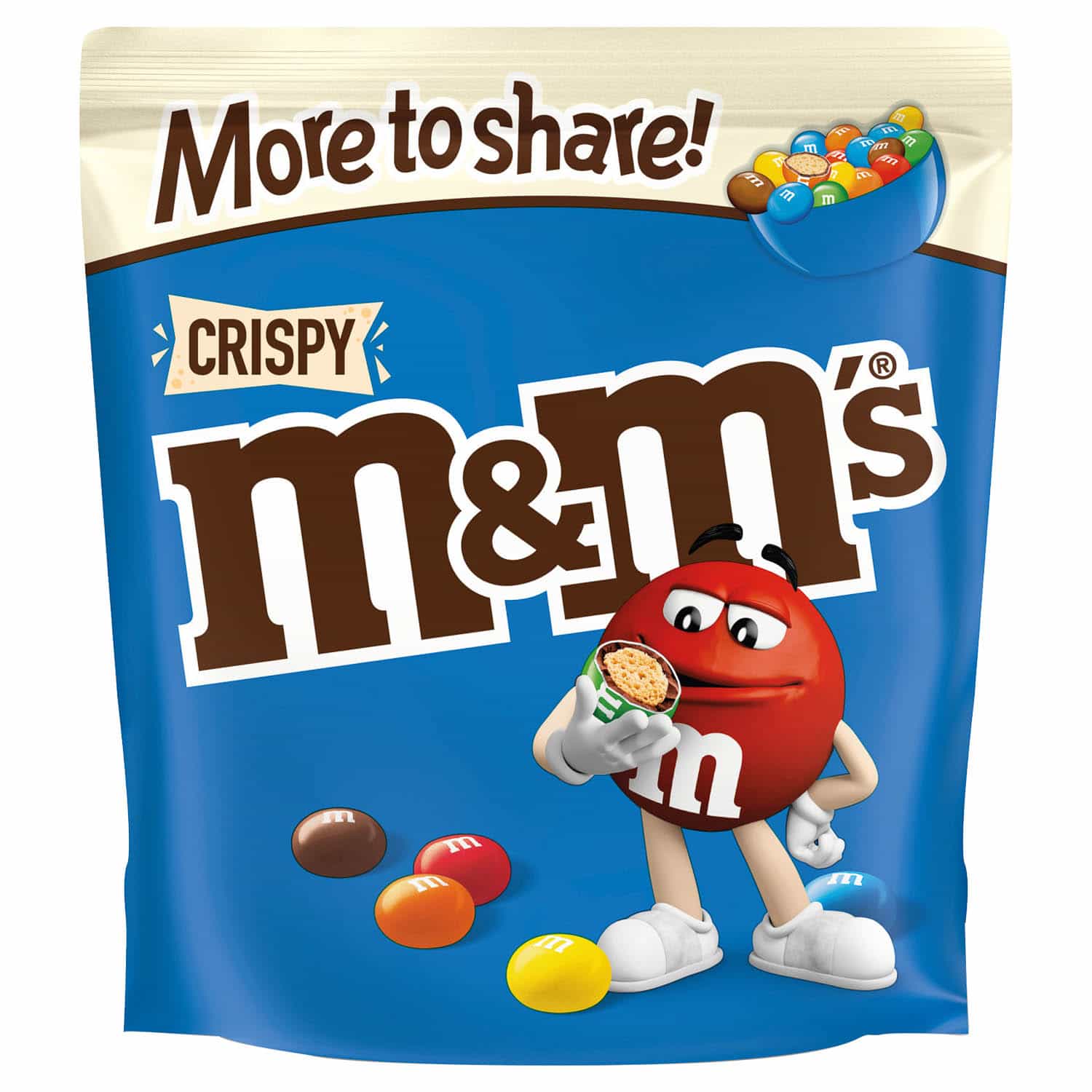 M&Ms Crispy More To Share Pouch 213g