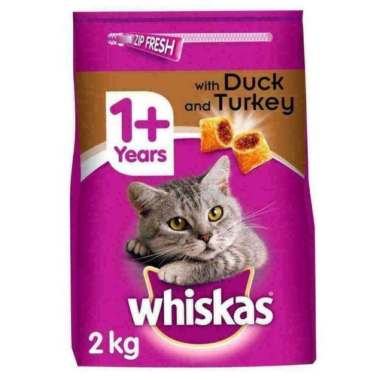 Whiskas 1+ Cat Complete Dry Duck & Turkey 2kg