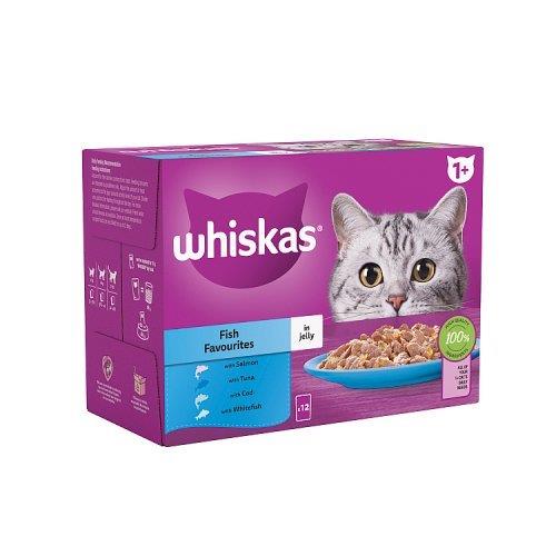 Whiskas 1+ Cat Pouches Fish in Jelly (12 x 85g) 1.2kg
