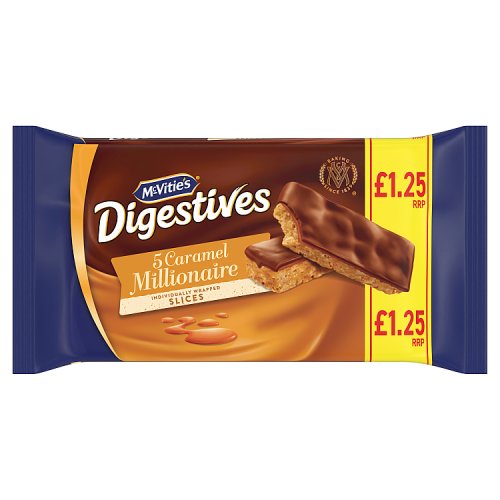 McVities Caramel Digestive Slices PM £1.25 5pk