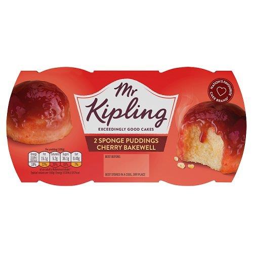 Kipling Cherry Bakewell Sponge Pudding 2pk (2 x 54g) 108g