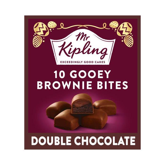 Mr Kipling Gooey Brownie Bites Double Chocolate 10s 130g