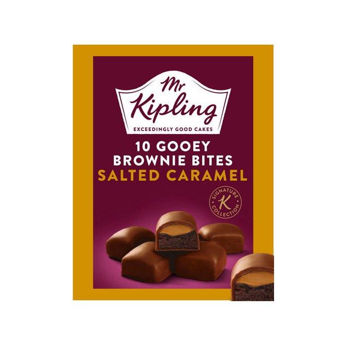 Mr Kipling Gooey Brownie Bites Salted Caramel 10s 150g