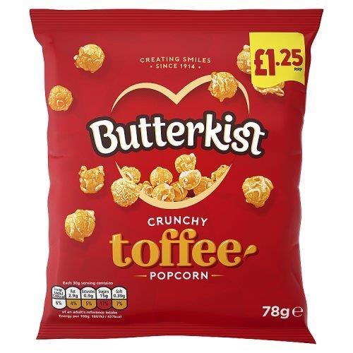 Butterkist Crunchy Toffee Popcorn PM £1.25 78g